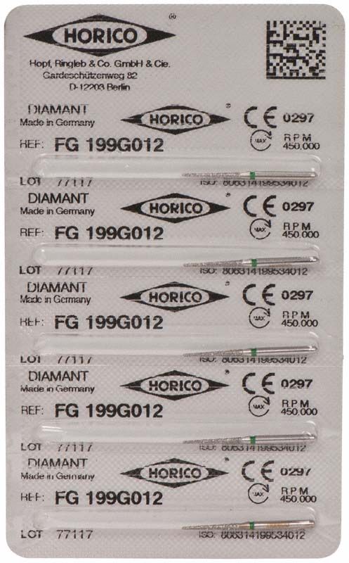 Verpackung von Diamant FG 199G 012 mit Herstellerangaben und QR-Code.