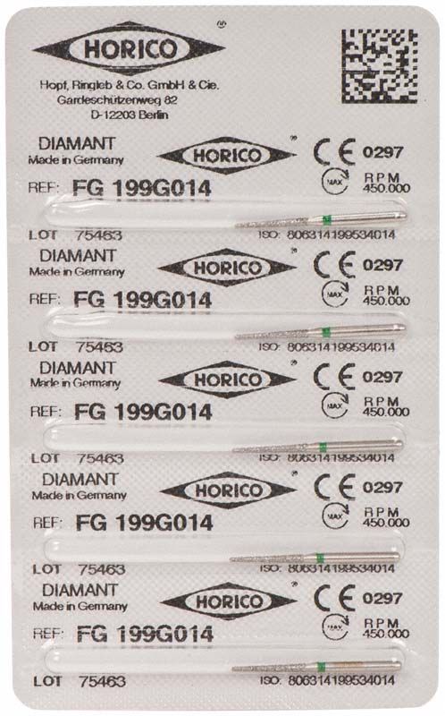 Verpackung von Diamant FG 199G 014 mit CE-Kennzeichnung und Herstellerangaben.