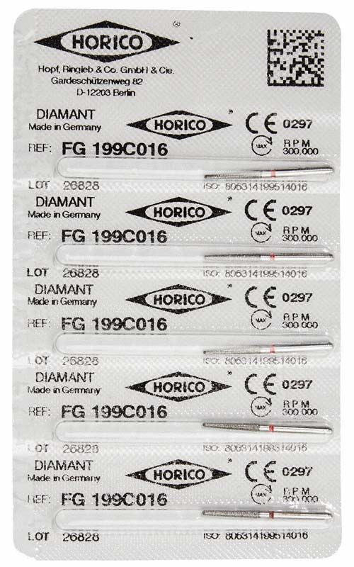 Verpackung von Diamant FG 199C 016 mit fünf Einheiten.
