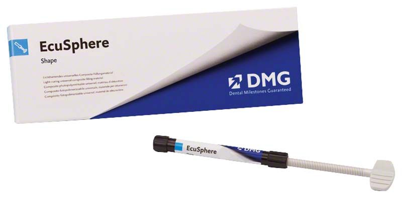 EcuSphere Shape Spritze - A3 mit Verpackung auf weißem Hintergrund.