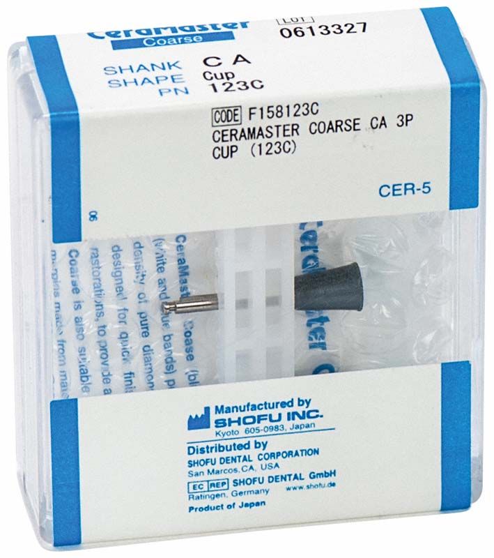 Verpackung von CeraMaster Coarse - RA Kelch mit Sichtfenster.