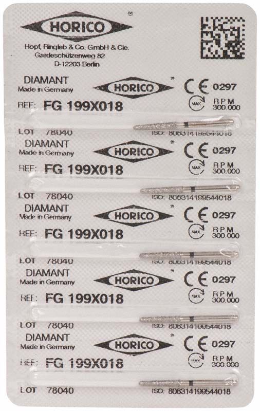 Verpackung von Diamant FG 199X 018 mit CE-Kennzeichnung.