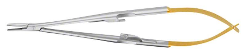 Nadelhalter LiquidSteel® CASTROVIEJO 16cm mit vergoldeten Griffen und Hartmetalleinlagen.
