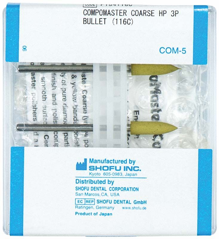 CompoMaster Coarse HP Walze in Originalverpackung mit zwei gelben Silikonpolierern.