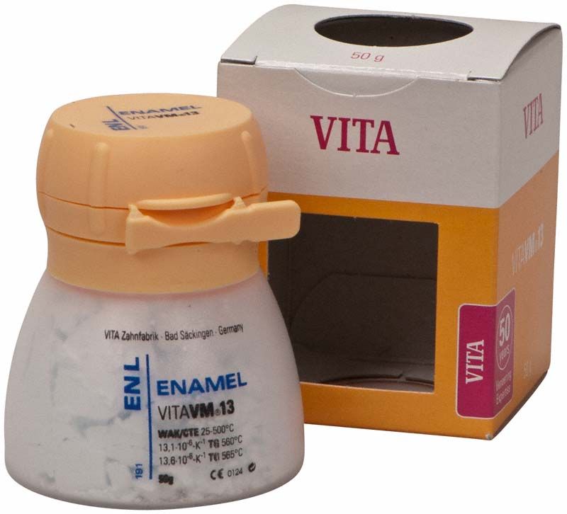 VITA VM13 ENL Zahnkeramikdose mit geöffneter Verpackung.
