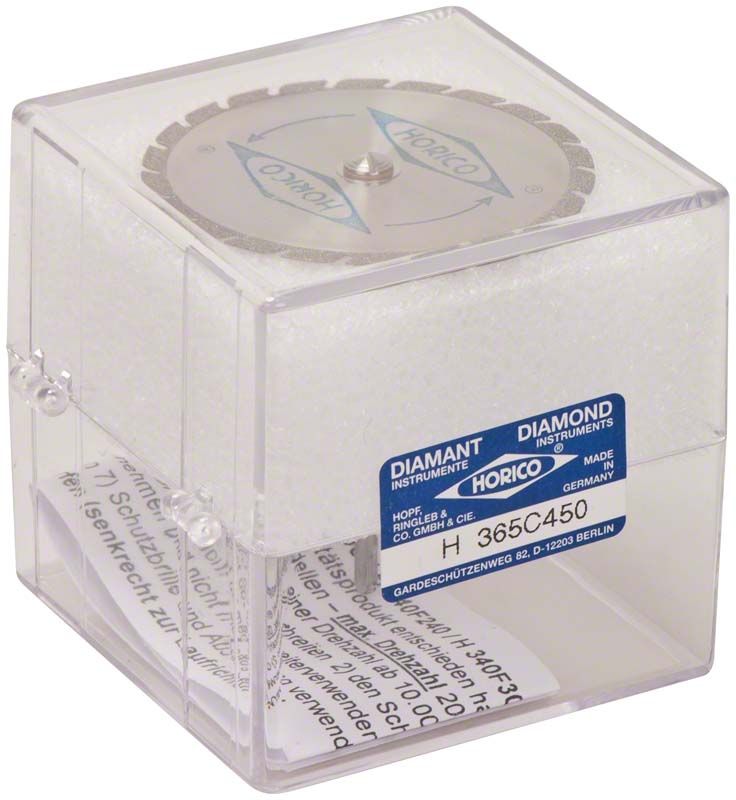 Diamantscheibe SUPERDIAFLEX® 365C 450 in transparenter Verpackung.