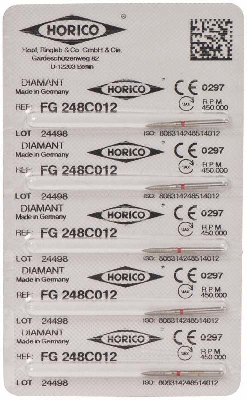Verpackung von Diamant FG 248C 012 mit CE-Kennzeichnung und QR-Code.