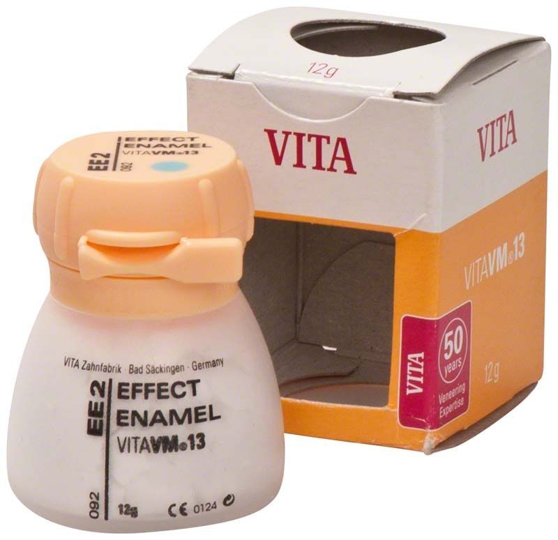 VITA VM13 Effect Enamel EE2 in 12g Flasche mit Verpackung.