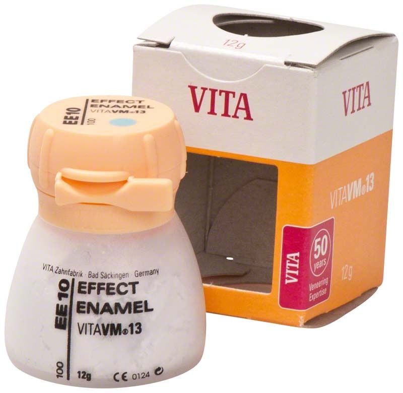 VM13 Effekt-Emaille EE10 in weißer Flasche mit Verpackung.