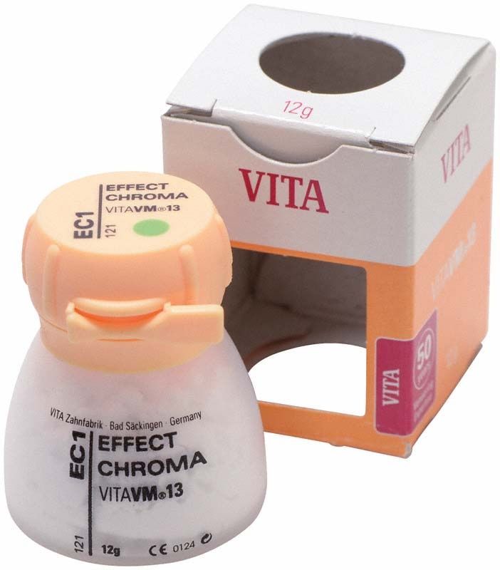 Glasurpulver VM13 Effect Chroma EC1 mit geöffneter Verpackung.