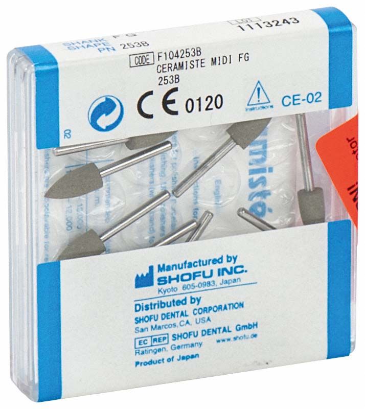 Ceramisté Standard FG Midispitze in Originalverpackung mit Herstellerinformationen.