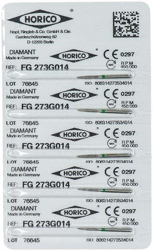 Verpackung von Diamant FG 273G 014 mit Herstellerangaben und QR-Code.