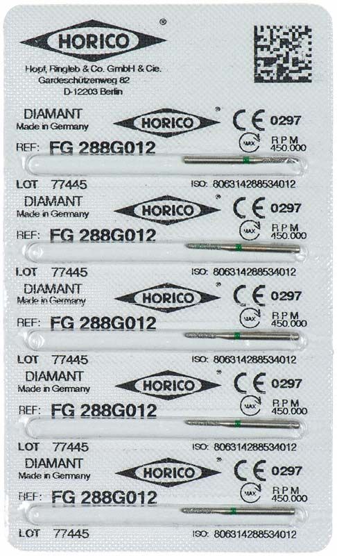 Verpackung von Diamant FG 288G 012 mit Herstellerinformationen und QR-Code.