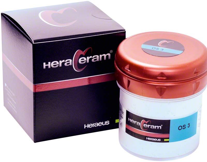 HeraCeram® Opalschneide 100g OS3 in Originalverpackung mit rotem Deckel.