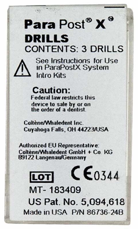 ParaPost X System Bohrer P 42-5.5 Verpackung mit Produkthinweisen.