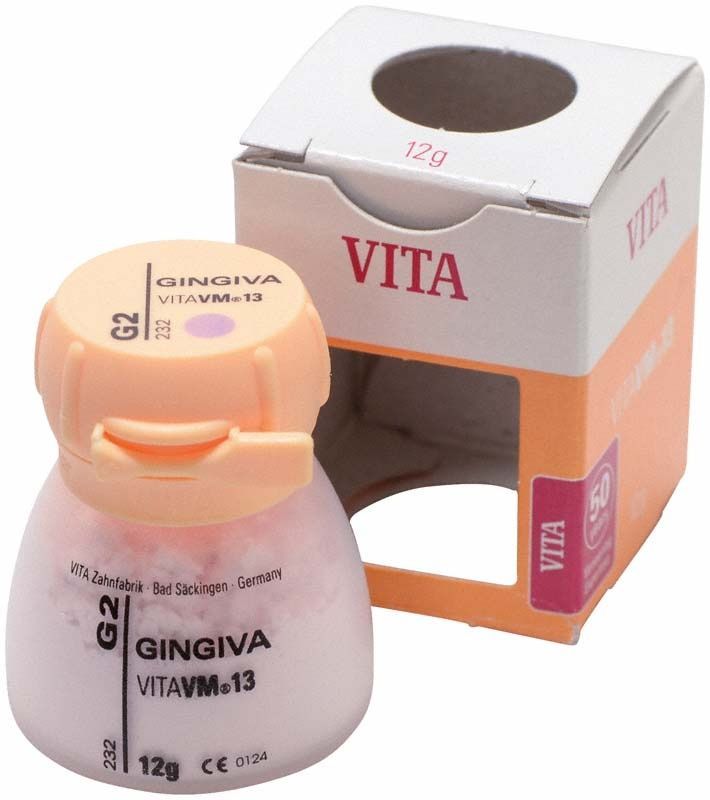 Gingiva VM13 G2 mit Verpackung, 12g Behälter auf weißem Hintergrund.