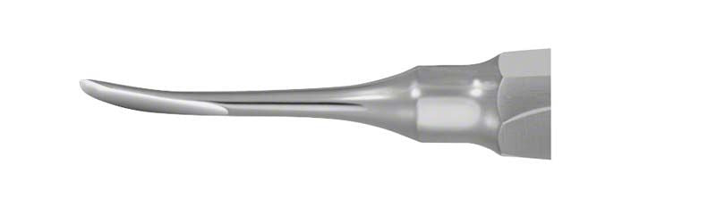 Gebogener Wurzelheber Figur 3C mit grazilem Arbeitsende für Zahnchirurgie.