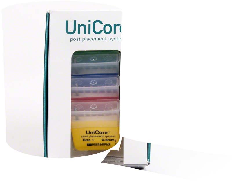 UniCore® Kit Kit of Kits mit farbigen Komponenten in Verpackung.