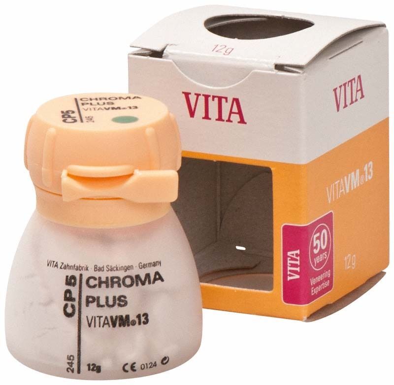 Verblendkeramik VITA VM 13 Chroma Plus CP5 mit Verpackung.