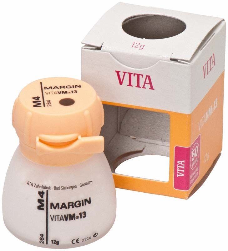 Keramikpulver VITA VM13 Margin M4 neben geöffneter Verpackung