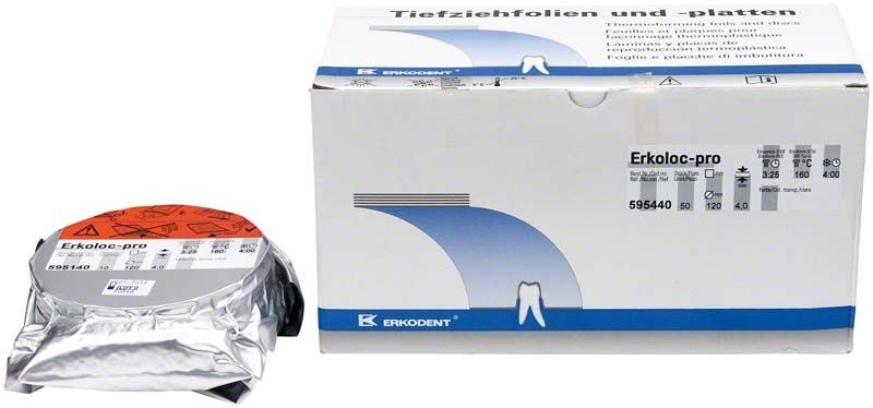 Erkoloc-pro Folie mit Verpackung für dentalen Einsatz, 50er Packung.