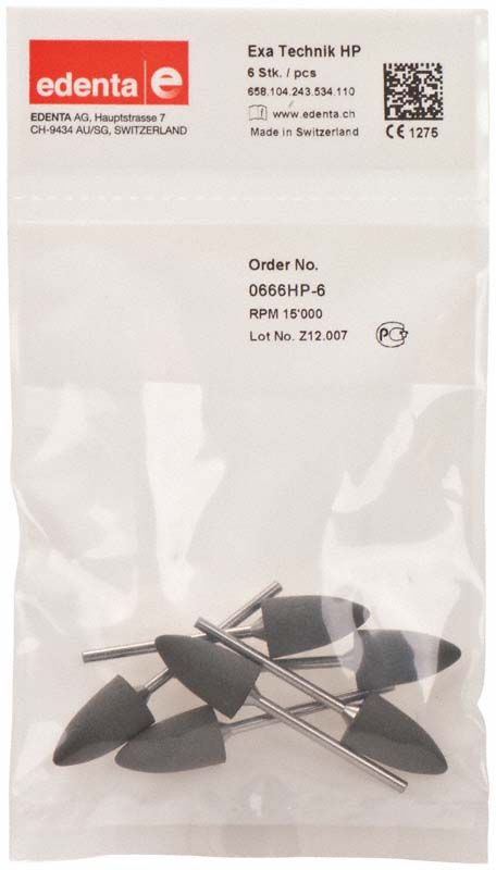 Exa Technique grau 6er Flamme Polierer für Kunststoffe in Verpackung.