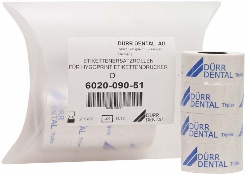 Ersatzrollen für Hygoprint Etikettendrucker mit Verpackung und Produktdetails.
