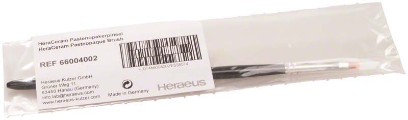 HeraCeram® Pinsel Pastenopakerpinsel in transparenter Verpackung mit Etikett.