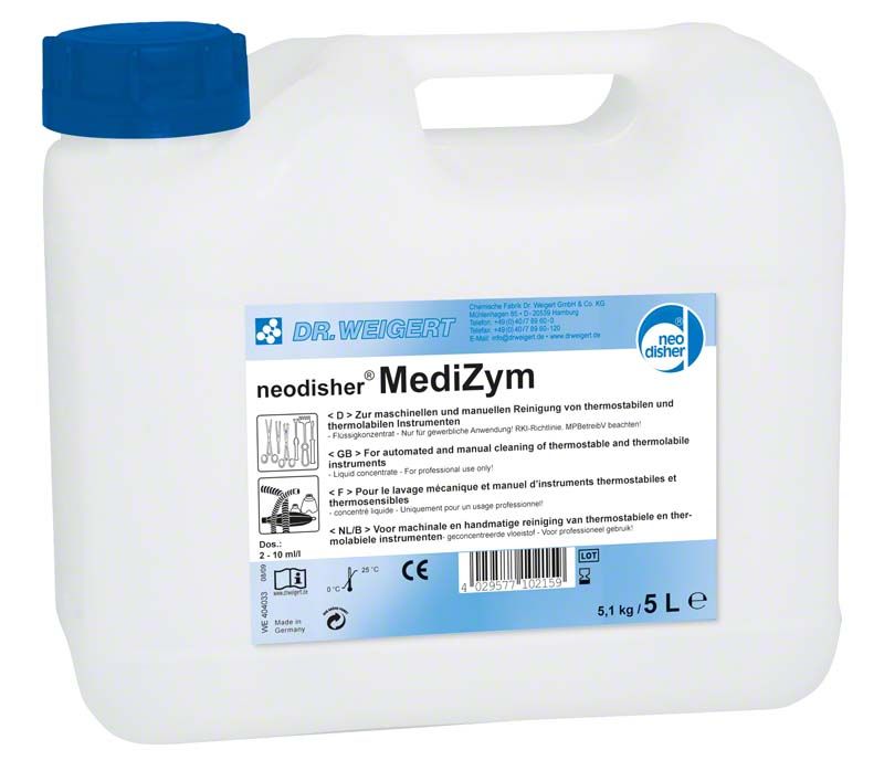 neodisher MediZym 5 Liter Kanister mit Etikett für Dentalreinigung