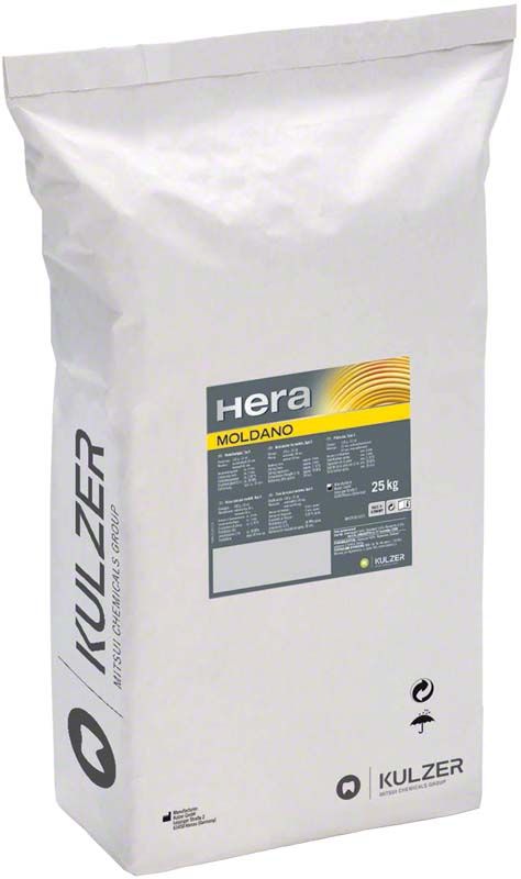Moldano® weiß 25 kg Verpackung von Kulzer für zahntechnische Labore.