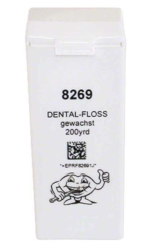 Zahnseide Dental-Floss von Profimed in weißer Verpackung mit Aufdruck.