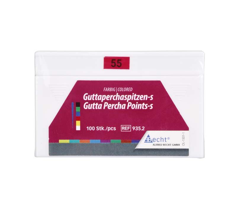 Farbige Guttaperchaspitzen Gr. 55 in Verpackung von medic-star.