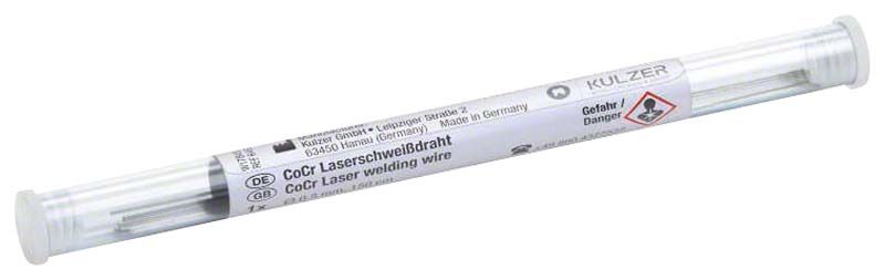 Laserschweißdraht Ø 0,5mm in transparenter Kunststoffverpackung von Kulzer.