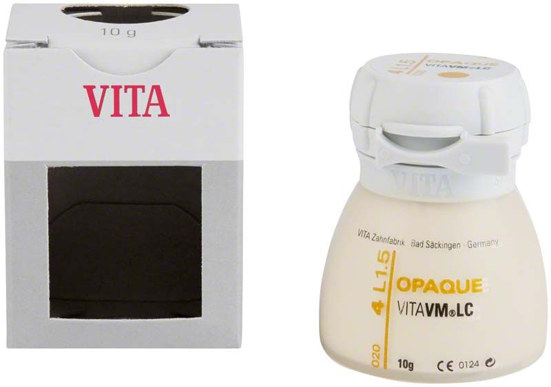 VITAVM LC Opaque 3D Dose 4L1.5 mit Verpackung in weißer Farbe.