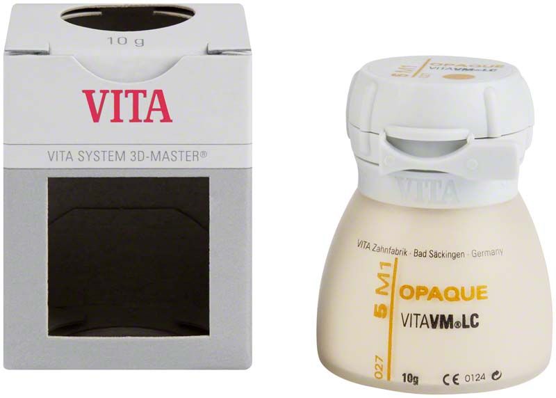 VITAVM LC Opaque 5M1 Dose neben Originalverpackung.