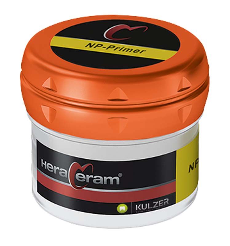HeraCeram NP-Primer Dose mit orangem Deckel und Produktetikett.