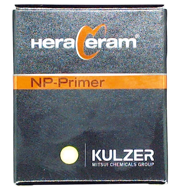 HeraCeram NP-Primer Verpackung mit Logo und orangenem Streifen.