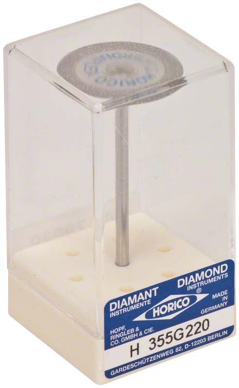 Diamantscheibe SUPERDIAFLEX® H 355G 220 in transparenter Verpackung.