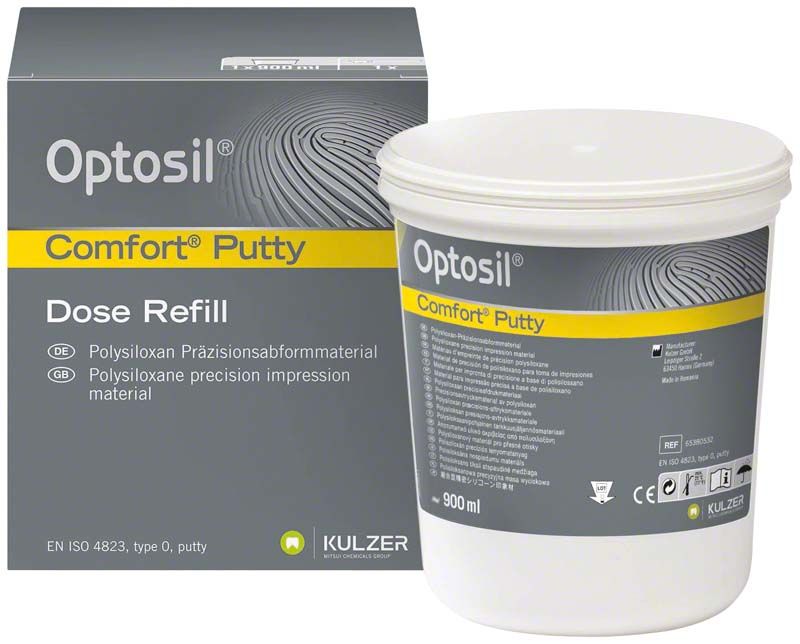 Optosil Comfort Putty Dose 900ml mit Verpackung von Kulzer.