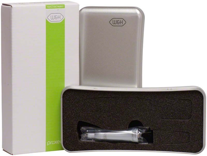 Proxeo Handstück System Young HP-44 M in Verpackung mit grünem Akzent.