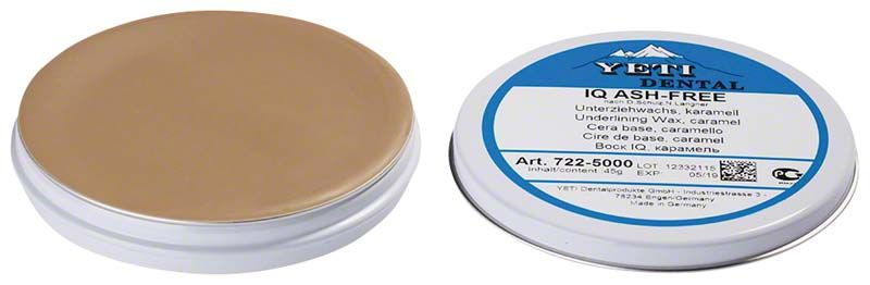 IQ Unterziehwachs Dose 45 g in Karamellfarbe mit Produktetikett.