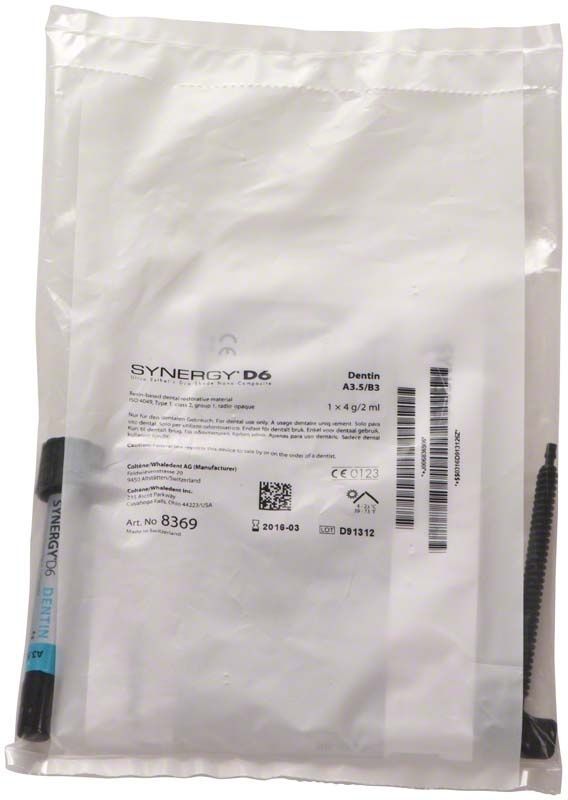 Synergy D6 Spritze Dentin A3,5/B3 in Originalverpackung.