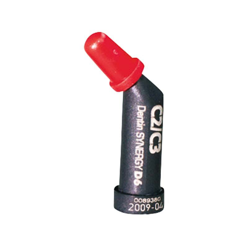 Synergy D6 Kapsel mit rotem Applikationsaufsatz und Aufdruck C2/C3.