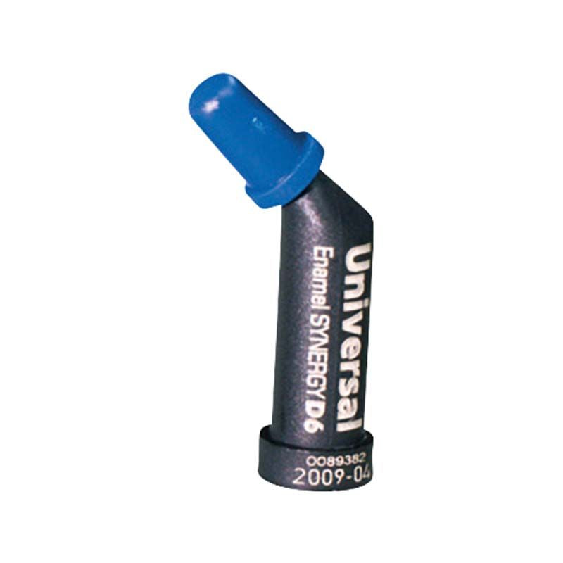Synergy D6 Kapsel mit blauer Spitze und Aufschrift "Universal Enamel".
