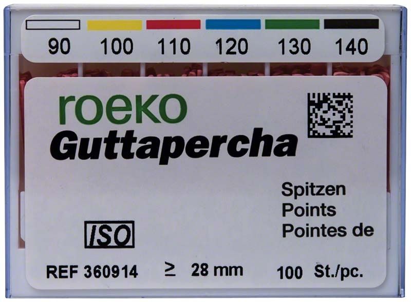 ROEKO Guttapercha-Spitzen rosa ISO Schiebeschachtel Gr. 090-140