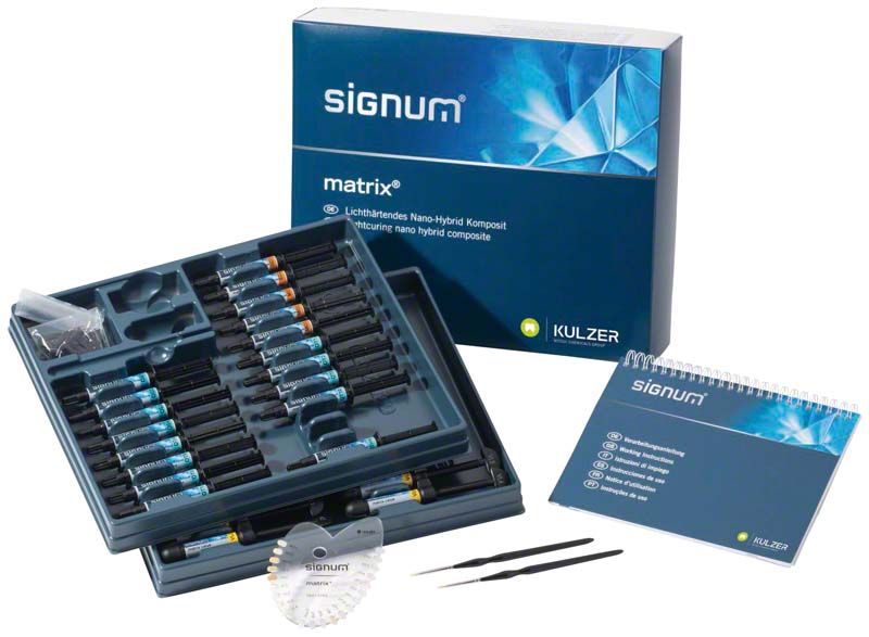 Signum® Matrix Sets mit lichthärtendem Nano-Hybrid-Komposit in geöffneter Verpackung.