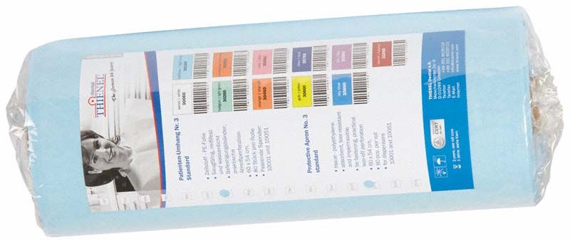 Patientenumhang Nr.3 standard hellblau in Verpackung mit Produktinformationen.