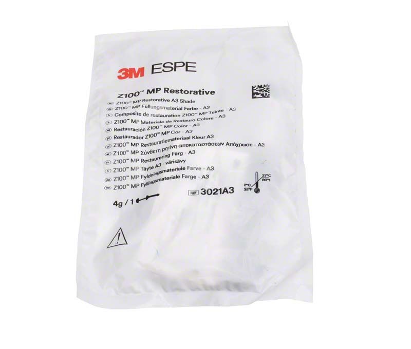 Z100 MP Spritze A3 in weißer Verpackung mit Produktdetails.