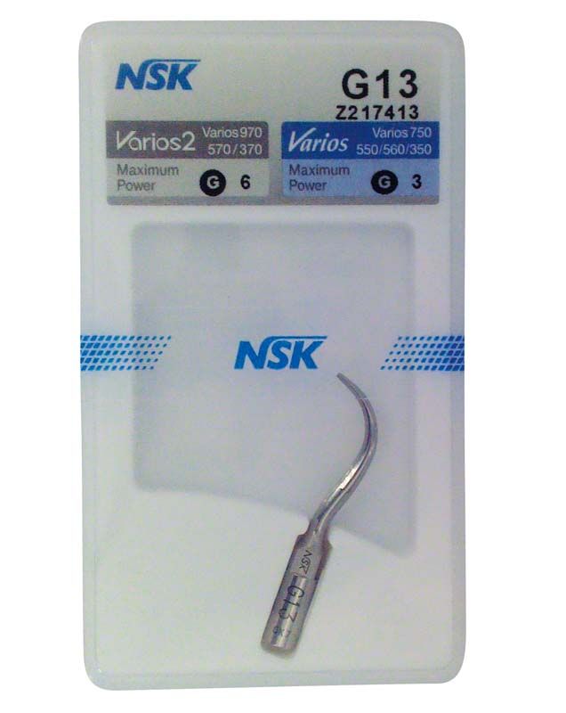 Ultraschallscaler-Aufsatz G13 in Verpackung mit NSK-Logo.