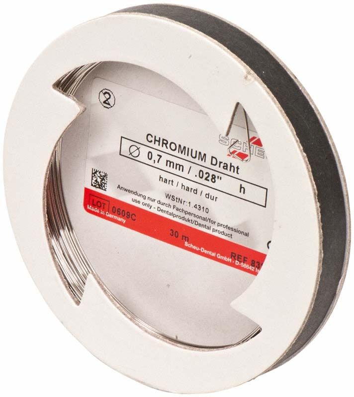 CHROMIUM Spulendraht hart, 0,7mm x 30m auf Spule